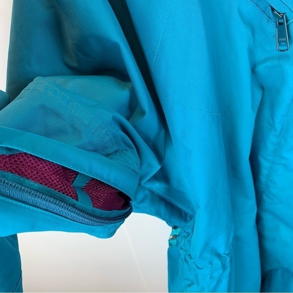 Airblaster Teal Plum Ski Snowboard High Collar Parka Jacket Women's sz  L - Picture 10 of 11